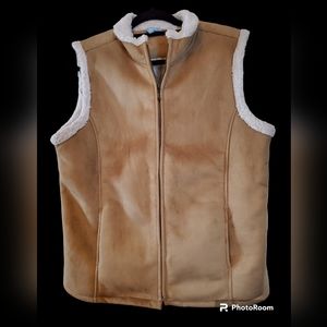 Faux suede vest.